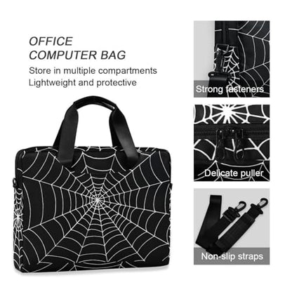 Goth Spider Web Laptop Case 15.6 inch Computer Bag | Waterproof Laptop Briefcase Laptop Bag for Women & Men - color: Goth Spider Web