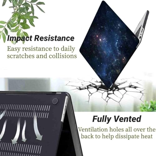 Compatible with MacBook Pro 14 inch Pro/Max Case 2025-2021 M5/M4/M3/M2/M1 Models A3434 A3185 A3401 A3112 A2918 A2992 A2779 A2442, Plastic Laptop Shell & Keyboard Cover, Blue Polar Star - color: Blue Polar Star, size: Pro 14.2" (2026-2021)M5/M4/M3/M2/M1