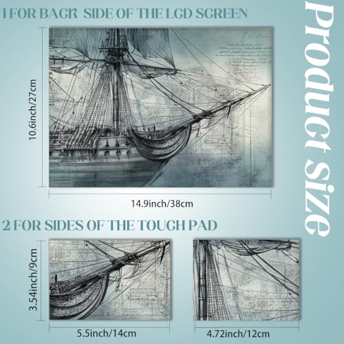 SUPERDANT Sailing Boat Laptop Skin Sticker Decal Universal Vinyl Laptop Cover for 12 13 13.3 14 15 15.4 15.6 Inch Notebooks Removable Personalized Protector