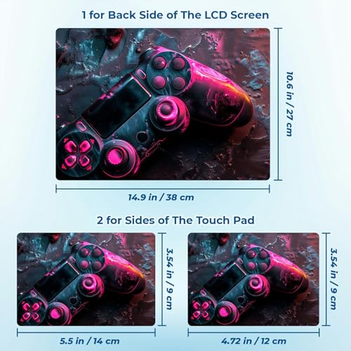 Reusable Universal Laptop Skin Sticker, Cut to Fit for 11.6–15.6 Inch Laptops, Waterproof Protective Film, No-Residue - Pink Damaged Controller - color: Pink Damaged Controller