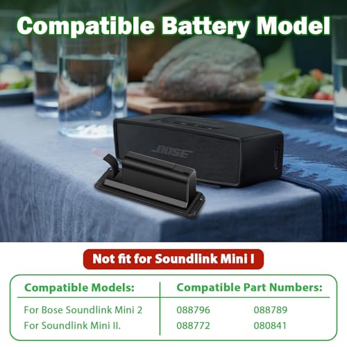 Futurebatt 088796 Replacement Battery for Bose Soundlink Mini 2 Speaker 088772 088789，for Soundlink Mini II Bluetooth Speaker - size: 088796 4.92, 3.15, 2.20in