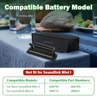 Futurebatt 088796 Replacement Battery for Bose Soundlink Mini 2 Speaker 088772 088789，for Soundlink Mini II Bluetooth Speaker - size: 088796 4.92, 3.15, 2.20in