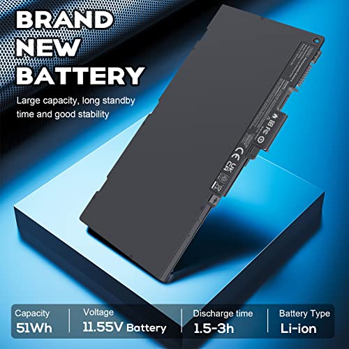TREE.NB TA03XL Battery for HP EliteBook 755 G4 840 848 850 ZBook 14U 15U HSTNN-IB7L 854047-1C1 854108-850 HSTNN-172C-4 - size: 7.75x4x0.27inch TA03XL