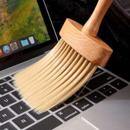 Wooden Handle Keyboard Brush-Soft Bristles, Car Detailing Brush for Cleaning Computer PC Laptop