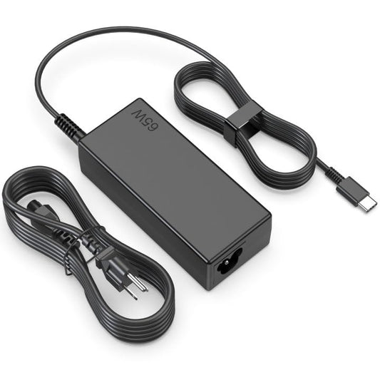 65W USB C Chromebook Laptop Charger Compatible with Lenovo Thinkpad Yoga,HP Chromebook,Dell,Acer,Asus,Samsung and Other Type C Charging AC Adapter Power Cord Supply - color: BLACK3