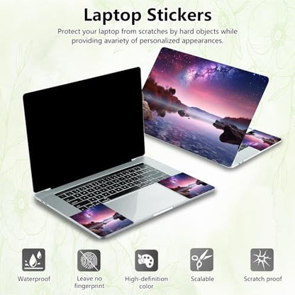 Laptop Skin Sticker Decal, Universal Reusable Vinyl Laptop Cover for 12" 13" 13.3" 14" 15" 15.4" 15.6" Notebook PC, Reusable Waterproof Scratch-Resistant with 2 Wrist Pads,Art Galaxy Landscape - color: Art Galaxy Landscape