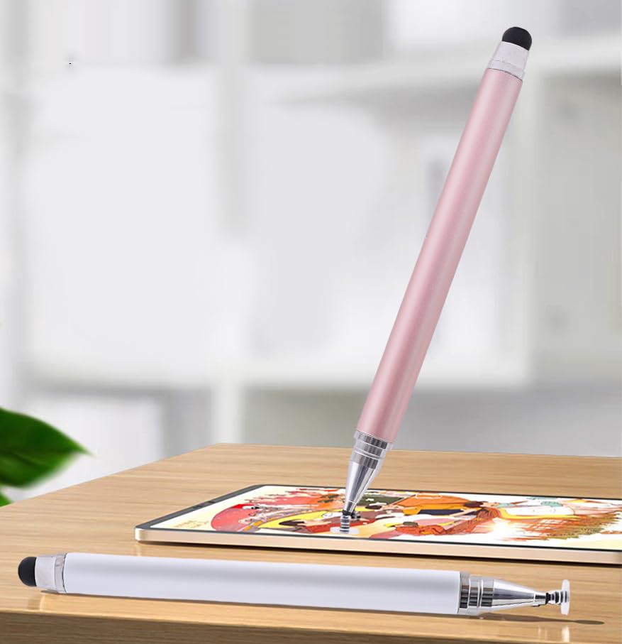 2 in 1 Stylus Pens for Touch Screens, High Sensitivity & Precision Capacitive Stylus for All Universal Touchscreen Devices (Pink) - color: Pink
