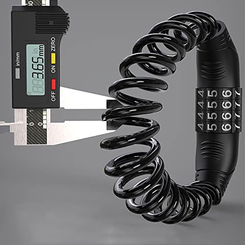 Windance 2pcs Motorcycle Helmet Lock Cable, Anti-Theft Retractable Luggage Lock with 4 Digit Password Combination Security Lock (Black 2pcs) - color: Black 2pcs