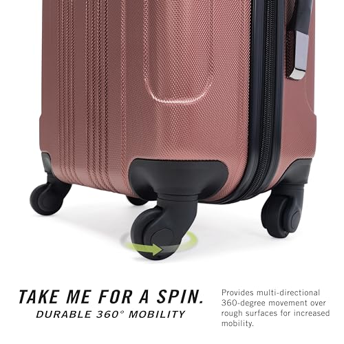 Kenneth Cole REACTION Out of Bounds Lightweight Hardshell 4-Wheel Spinner Luggage, Rose Gold, 3-Piece Set (20", 24", & 28") - color: Rose Gold, size: 3-Piece Set (20", 24", & 28")