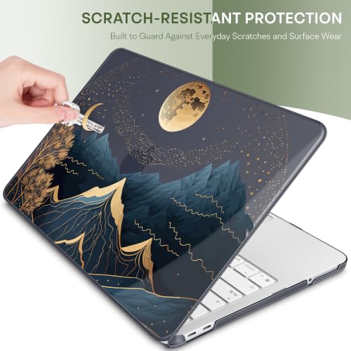 May Chen Compatible with MacBook Neo 13 inch Case 2026 Model A3404, Plastic Hard Shell,Keyboard Cover,Screen Protector,Dust Plug, for MacBook Neo 13" with A18 Pro Chip, Starry Mountain - color: Starry Mountain