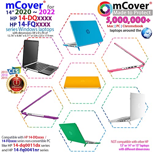 mCover Case Only Compatible for 2020~2022 14" HP 14-DQxxxx / 14-FQxxxx Series Windows PC (NOT Compatible with Any Other HP Models) - Red - color: Red