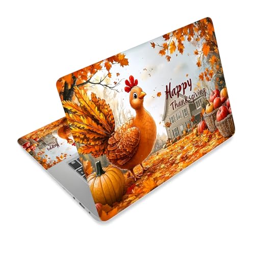 Universal Laptop Skin Sticker Decal,15.6 Inch Laptop Vinyl Cover for 13" 14" 15.6" Laptop,Scratch-Resistant Waterproof Protector Wrap,Reusable with Wrist Pads,Thanksgiving Harvest - color: Thanksgiving Harvest