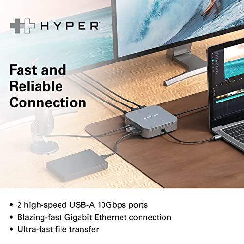 HyperDrive USB-C & Thunderbolt 4 Dual Monitor Dock - 4K60Hz HDMI Thunderbolt Docking Station -7-in-1 Dock - Slim, Portable, Powerful - style: 7-in-1