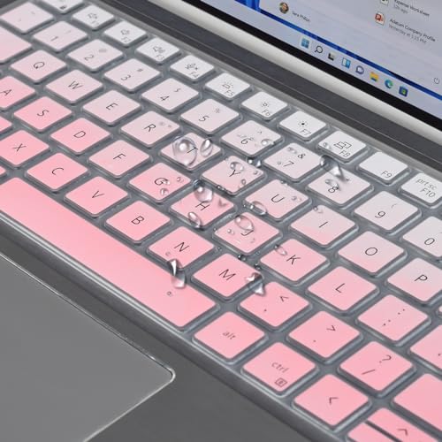Keyboard Cover for 14" Dell Latitude 3440 5440 5430 5431 5420, Latitude 14" 7440 7430 7420 7410, Latitude 14" 9420 9430, Dell Latitude 9520 9510 7520 15.6" Keyboard Cover Skin, Ombre Pink - color: Ombre Pink
