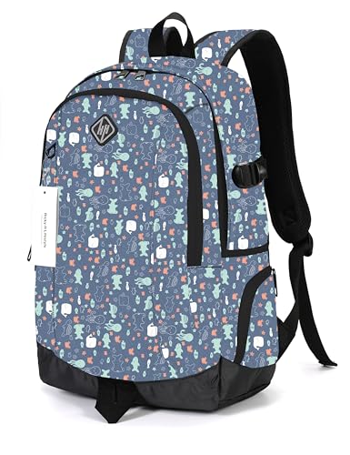 rickyh style School Backpack Travel Bag for Men & Women Lightweight College Back Pack with Laptop Compartmen - color: 09hdsj