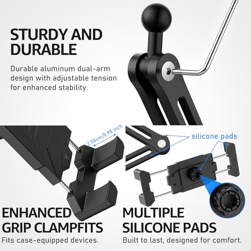 Tablet Wall Mount Holder for iPad, 4.7-15.6" | 360° Rotation Adjustable, Aluminum Extendable Arm, iPad mini/Air/Pro/Galaxy Tab/Kindle, Kitchen Home Office - size: 2 Arm Pro-Up to 15.6"