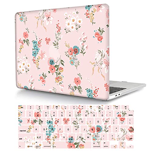 Laptop Case Compatible with MacBook Pro 13 inch with CD-ROM Model: A1278(Old Version 2012/2011/2010/2009/2008), Protective Plastic Hard Shell Case Cover & Keyboard Skin - Pink Flower - color: Pink Flower, size: A1278(Pro 13 w/CD-ROM 2008-2012)