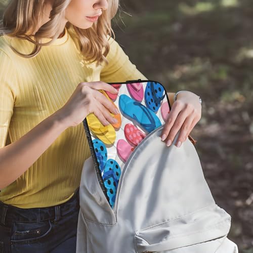 Flip Flops Pattern Padded Laptop Sleeve Case 13 Inch Soft Quilted Laptop Bag Waterproof Computer Sleeves - color: flip flops pattern, size: Medium