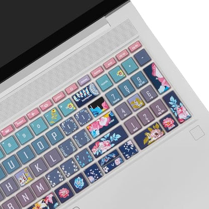 Keyboard Cover for 15.6" HP ProBook 450/455/650 G8/G9/10, Cute Keyboard Skin, Red Flowers - color: Red Flowers