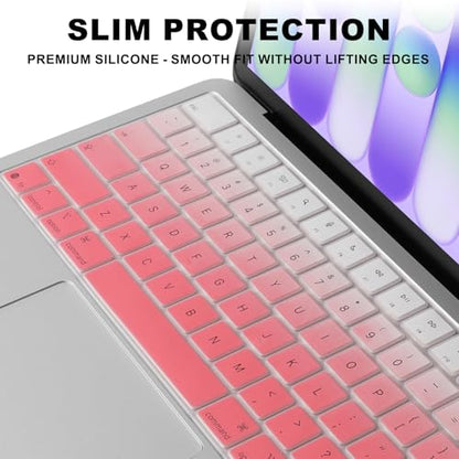 Allinside Keyboard Cover for 2026 MacBook Neo 13-inch A3404 (A18 Pro) & MacBook Air 13"/15" and MacBook Pro 14"/16" (M5 Chip), Premium Silicone Keyboard Protector Skin, US ANSI Layout, Ombre Pink - color: Ombre Pink