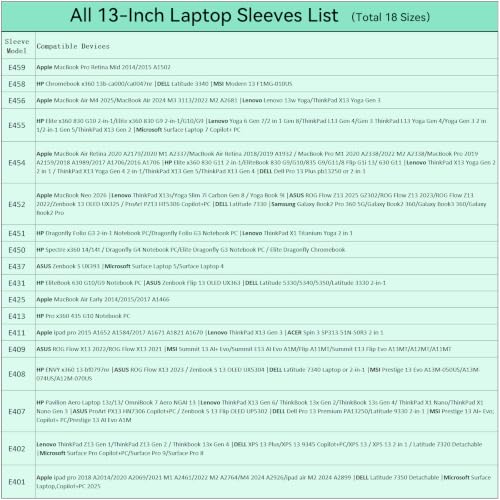 Smatree Elite Laptop Sleeve for 13 inch Apple iPad Pr/Lenovo ThinkPad | for 13 inch Apple iPad Pro 2025/2017 A1821, Lenovo ThinkPad X13 Gen 3, Protective Laptop Case with Pocket(E411) - size: 13 inch/E411/Size: 32.0*22.7cm