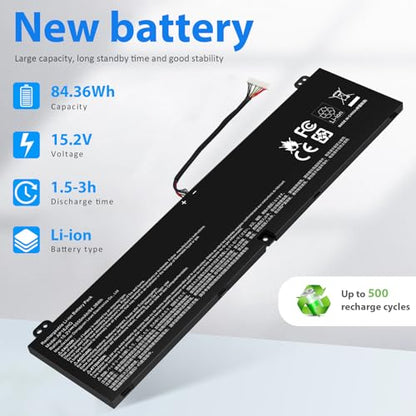 AP18JHQ Laptop Battery Replacement for Acer ConceptD 7 CN715-71 CN715-72G CN715-73G Pro CN715-71P CN715-72P Ezel CC715-71 Pro CC715-71 CC715-71P CC715-72P Predator Triton 500 PT515-51 PT515-52 - size: AP18JHQ 14.76 × 5.12 × 0.98 in