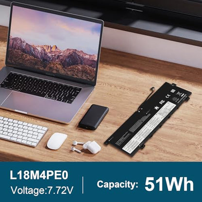 L18M4PE0 Laptop Battery for Lenovo Yoga C740-14 C740-14IML 81TC 81TC006VGE 81TC002RGE Series 5B10W67296 5B10U40209 L18L4PE0 5B10W67185 SB10W67368 5B10U40210 SB10W67235 L18L4PEO L18M4PEO 2ICP5/41/110-2 - size: 10.16*3.66*0.2inch L18M4PE0