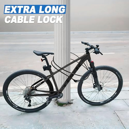 Long Cable Lock, Extra Long Straight Bike Lock (5ft to 25ft) with Resettable Combination, Kayak Locks, Unique Thin end Cable Locks Suitable Kayak, Scooter, Paddle Boards, Canoe, Jet Ski - size: 5 ft Long, 0.39 in Thick