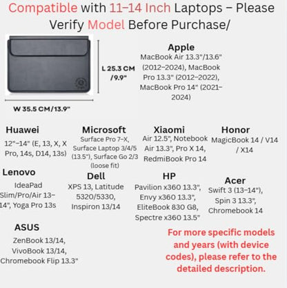Black Universal Laptop Sleeve 11-13.3 Inch ONLY MacBook Air Pro 13" HP Envy Spectre x360 ASUS VivoBook Chromebook Flip Acer Spin 3 Lenovo IdeaPad Slim Students, Not for 14-16” - color: Black, size: Size Small-Med 11-13.3 inch