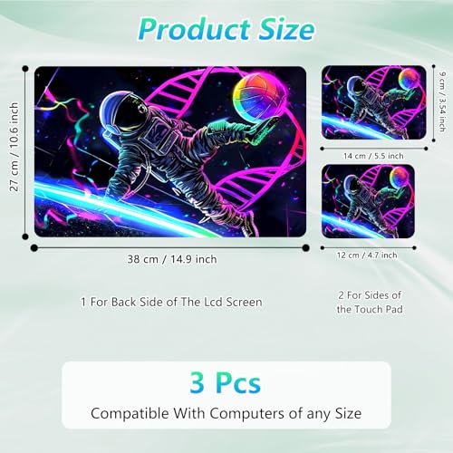 Laptop Skin Sticker Decal 12"-15.6" Universal Laptop/Notebook/Netbook Vinyl - Waterproof Scratch Resistant,Fits HP Dell Lenovo MacBook,2 Free Wrist Pads,Easy Apply & Remove,Cute Pink Astronaut - color: Cute Pink Astronaut