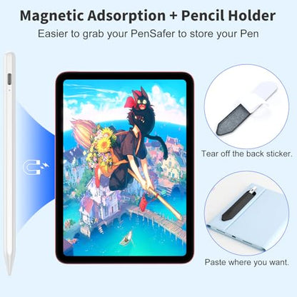 COO Universal Active Stylus Pen for iOS, Android & Samsung Touch Screens | Smart Digital Stylus for Lenovo/Vivo/Mi/HUAWEI Tablets, iPhone/Samsung/Pixel Phones for Drawing, White - color: White