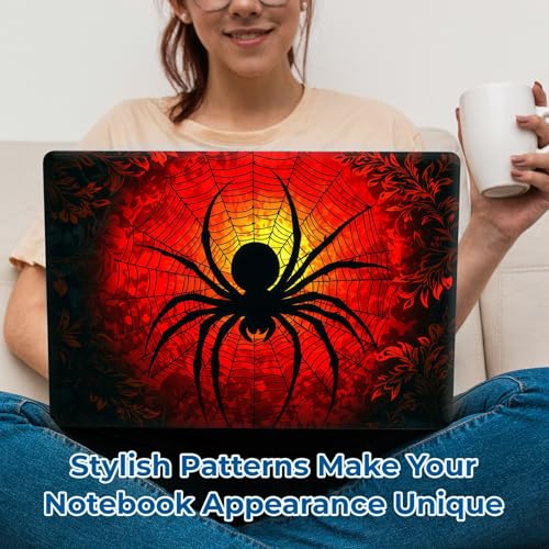 Reusable Universal Laptop Skin Sticker, Cut to Fit for 11.6–15.6 Inch Laptops, Waterproof Protective Film, No-Residue - Solar Spider Emblem - color: Solar Spider Emblem
