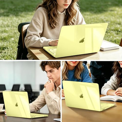 MOSISO Compatible with MacBook Neo Case 13 inch 2026 A3404 A18 Pro Chip | 4 in 1 Kit Surpass Natural Beauty Scratch-Resistant Hard Shell, Ultra-Thin Precision-Matched to Laptop Color, Crystal Citrus - color: Crystal Citrus