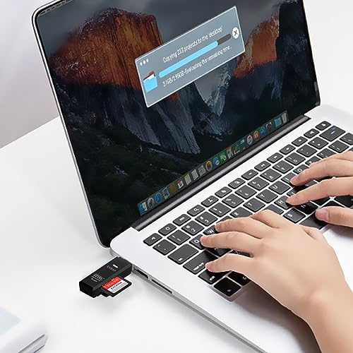 USB3.0 Micro SD Card Reader, 5Gbps 2-in-1 SD Card Reader to USB Adapter, Wansurs Memory Card Reader for SDXC, SDHC, MMC, RS-MMC, Micro SDXC, Micro SD, Micro SDHC and UHS-I Cards (1Pack Black) - color: USB3.0 Black 1 Pack