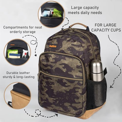 24L Travel Laptop Backpack, Business Anti Theft Slim Sturdy Large Laptops Backpack, Water Resistant College Computer Bag Gift for Men & Women Fits 17 Inch Notebook, Camouflage
