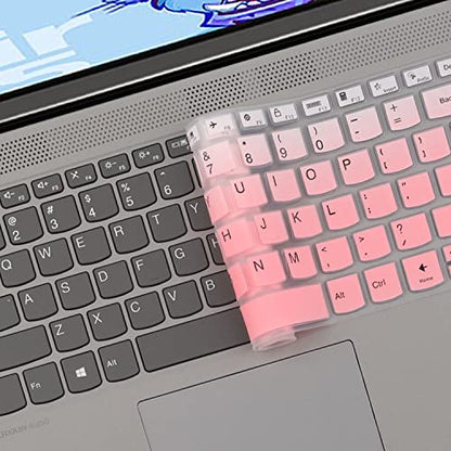 Keyboard Cover for Lenovo V15 G4 /V15 G3 /V15 Gen 2 15.6", Lenovo IdeaPad 1/IdeaPad 1i 15.6", IdeaPad 5 Slim/IdeaPad 5i Slim 16", Lenovo IdeaPad 1 15IGL7 15ADA07 15IAU7 15ALC7 15IJL71 - color: Ombrepink