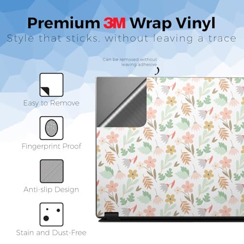 Laptop Skin Compatible with Asus TUF Gaming A14 (2026) - Neutral Flowers - Premium 3M Vinyl Protective Wrap Decal Cover - Easy to Apply | Crafted in the USA by MightySkins - color: Neutral Flowers, size: TUF Gaming A14 (2026) Full Cover Skin, style: Matte