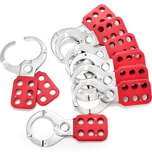 WUWEOT 8 Pack Lockout Tagout Hasp, Tamper-Proof Padlock Hasp, Stainless Steel Lock Out Tag Out Hasp, Impact-Resistant Loto Hasp with Extended Jaw (1.5 Inches) - size: 1.5 Inches