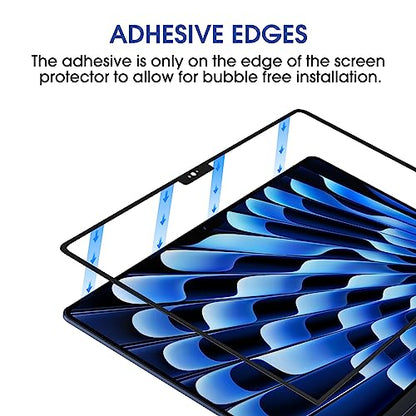 amFilm Screen Protector for MacBook Air 15'' M4/M3/M2 Chip Tempered Glass | Scratch Protection, Easy to Instllation & Bubble Free, HD Clear, Ultra Thin (Regular 15 inch) - size: Regular 15.3 inch