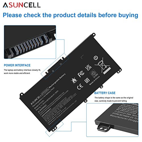 HT03XL L11119-855 Laptop Battery for HP Pavilion 14-CE 14-CF 14-DF 15-CS 15-DA 15-DB 15-DW 17-by 17-CA Series 15-CS0053CL 15-DW0033NR 15-DA0014DX L11421-542 L11421-2C2 HSTNN-UB7J HSTNN-DB8R HT03041XL - size: HT03XL 8.94 * 4.96 * 0.71 in