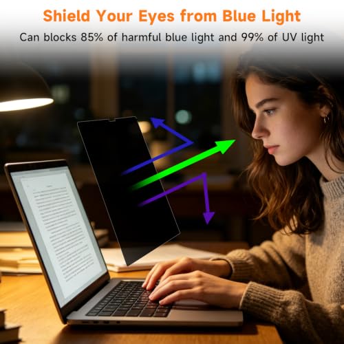 Magnetic Privacy Screen for MacBook Air 15 Inch (2023-2026, M2, M3, M4, M5) | Removable Reduce Eye Strain Laptop Privacy Screen Shield and Anti Scratch Protector for Mac 15.3in - size: for MacBook Air 15 Inch
