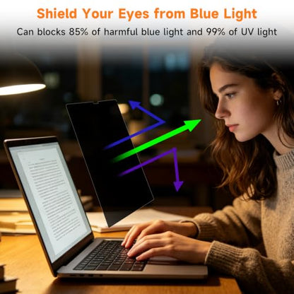 Magnetic Privacy Screen for MacBook Air 15 Inch (2023-2026, M2, M3, M4, M5) | Removable Reduce Eye Strain Laptop Privacy Screen Shield and Anti Scratch Protector for Mac 15.3in - size: for MacBook Air 15 Inch