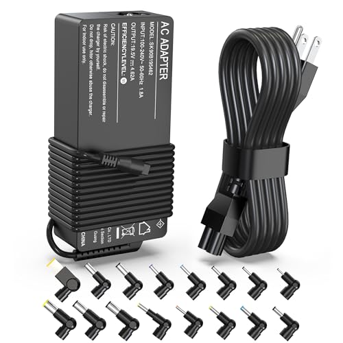 90W Universal Laptop Charger Compatible with Dell HP Lenovo Acer ASUS Fujitsu to Shiba Notebook Ultrabook Universal Power Supply with 16 Tips