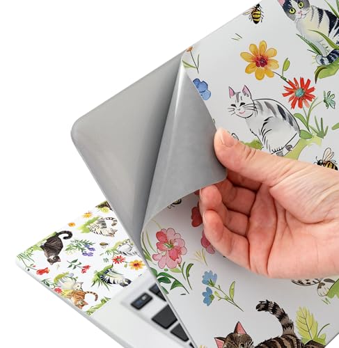 Laptop Skin Sticker 12.1 13 13.3 14 15 15.6 Inches Netbook Sticker Decal Reusable Universal Notebook PC Art Personalized Protector by AORTDES (AD-NEK-86 Garden Cat) - color: Garden Cat