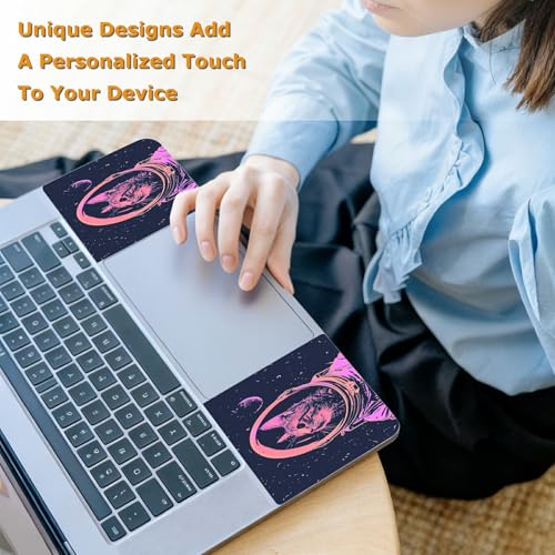 Universal Laptop Skin Sticker with 2 Wrist Pad Decals, 3-Piece Removable Vinyl Laptop Cover, Astronaut Cat Waterproof Anti-Scratch, Easy-Trim Fit for 13.3" 14" 15.6" Laptops - color: Astronaut Cat