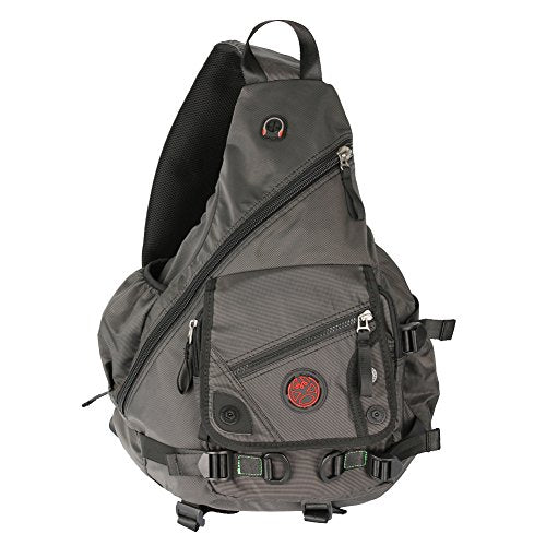 Large Sling Bag Laptop Backpack Cross Body Messenger Bag Shoulder Travel Rucksack (A-Black) - color: A-black