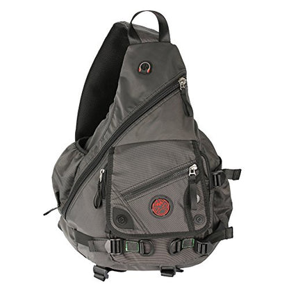 Large Sling Bag Laptop Backpack Cross Body Messenger Bag Shoulder Travel Rucksack (A-Black) - color: A-black