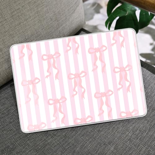 MEEgoodo Printed Case for New MacBook Neo 13 inch 2026 Release(Fit Model A3404), Laptop Hard Shell Cases with Keyboard Skin & Screen Protector & Webcam Covers, Pink Bows&Stripes - color: Pink Bows&Stripes