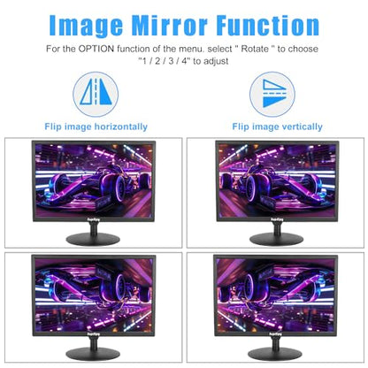 19 inch FHD Small IPS Monitor LCD Display Screen 1440x900 60Hz 16:10 with HDMI BNC VGA AV USB Input Built-in Lounspeakers for CCTV Security Camera DVR PC RasPi - color: 19 Inch 1440x900