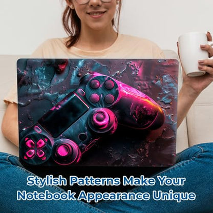 Reusable Universal Laptop Skin Sticker, Cut to Fit for 11.6–15.6 Inch Laptops, Waterproof Protective Film, No-Residue - Pink Damaged Controller - color: Pink Damaged Controller
